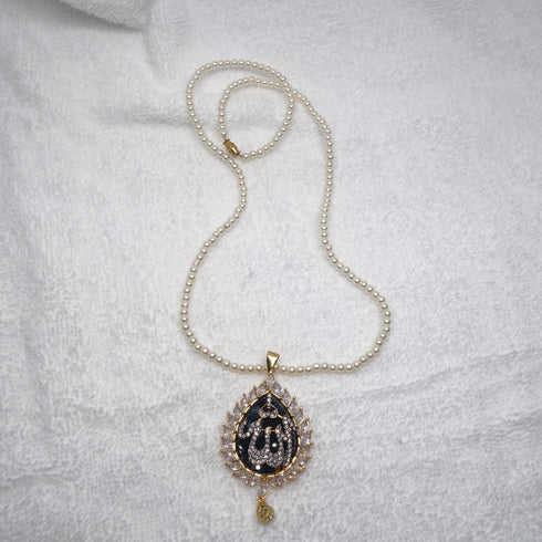 Black Zircon Allah pendant D217